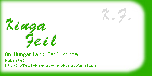 kinga feil business card